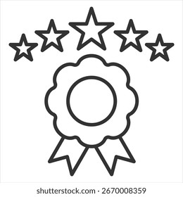 Icono de Vector Icono de contorno de calidad Ilustración