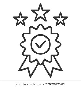 Quality Outline Icon Vector Illustration