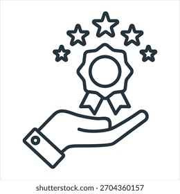 Quality Outline Icon Vector Illustration