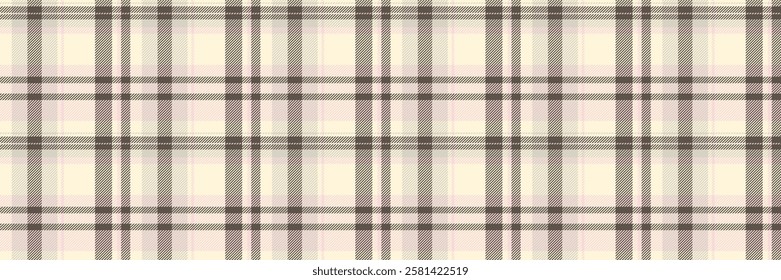 Quality pattern texture background, cozy textile tartan plaid. Ceremony seamless fabric check vector in light and cornsilk colors palette.
