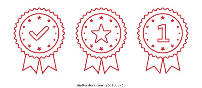 Quality premium icon vector illustration isolated on white. Approval check sign. EPS 10.