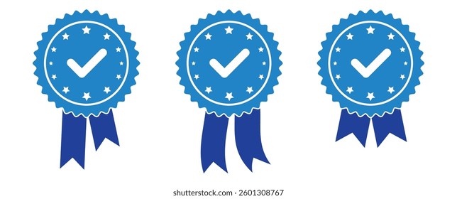 Quality premium icon vector illustration isolated on white. Approval check sign. EPS 10.