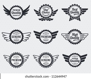 Quality Premium Label Badges - Retro Vintage Style