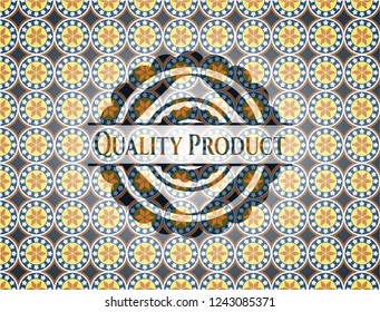 Quality Product arabesque badge. arabic decoration.