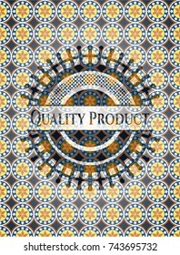 Quality Product arabic style emblem. Arabesque decoration.