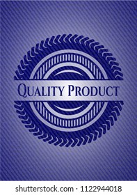 Quality Product emblem with jean texture