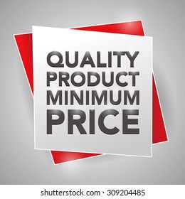 QUALITY PRODUCT MINIMUM PRICE , poster design element
