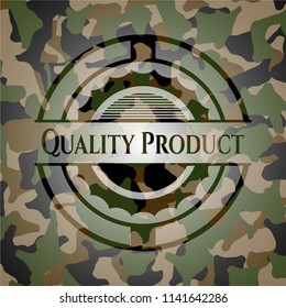 Quality Product on camouflaged pattern