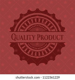 Quality Product retro red emblem