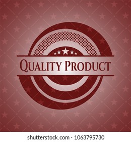 Quality Product vintage red emblem