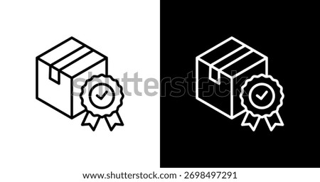Quality Product White Icon Set Design
