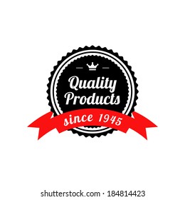 Quality products label