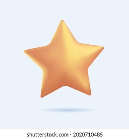 Quality rating bright icon with five yellow stars isolated on white. Evaluation of goods, writing reviews of delivery, hotels, shops. Vector illustration. Flat. Modern 3D illustration free to use.