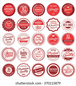 Quality retro vintage badges and labels collection