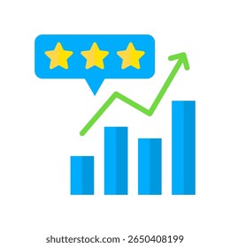 Quality Score Icon Flat Vector Illustration