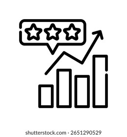 Quality Score Icon Line Vector Illustration