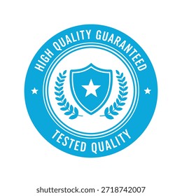 Insignia de sello de calidad, Vector de calidad de alta calidad garantizada, probada