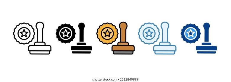 Quality Seal Icon Set Multiple Style Collection