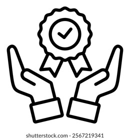 Quality Service Icon Element For Design