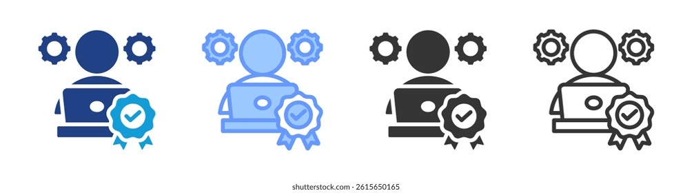 Quality Of Service icon set multiple style collection