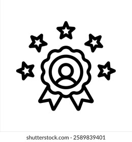 Quality Service Line Vector Illustration On White Background.