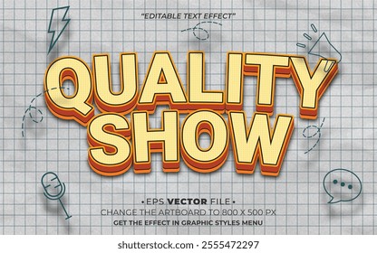 Quality Show 3d text effect editable effect