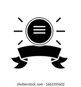 Quality sign black icon, concept illustration, vector flat symbol, glyph sign.