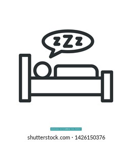 Quality Of Sleep Icon Vector Illustration Logo Template