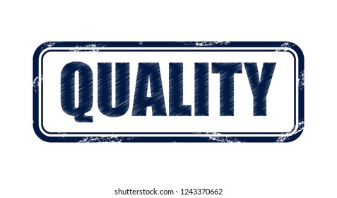Quality square grungy stamp Vector illustration