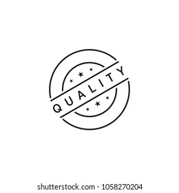 Quality stamp icon vector illustration