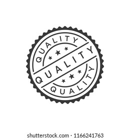 Quality stamp icon vector illustration