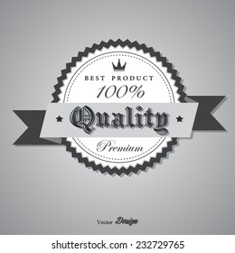 Quality stamp label sticker
