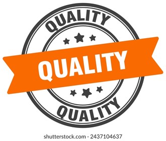 quality stamp. quality round sign. label on transparent background