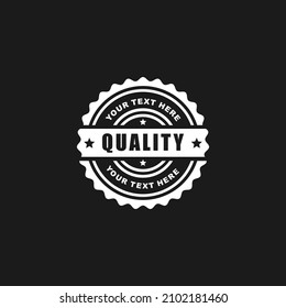 Quality stamp seal icon vector illustration
