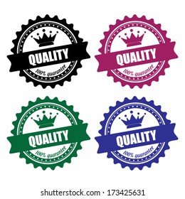 quality stamp, sign, label and sticker - vector.