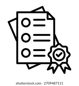 Ilustração do vetor de estilo de linha de ícone padrão de qualidade