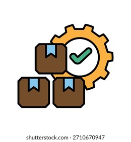 Ícone padrão de qualidade com ilustração de estoque de vetor de fundo branco