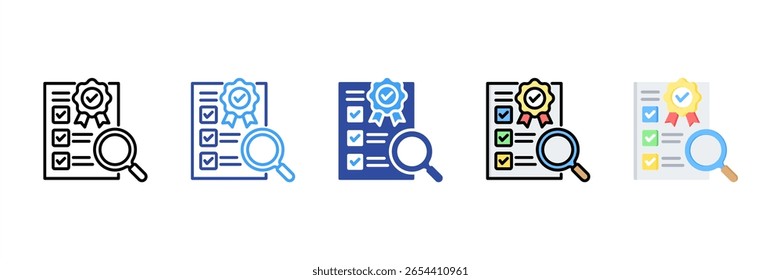 Estándar de calidad Multi Style Icon Set