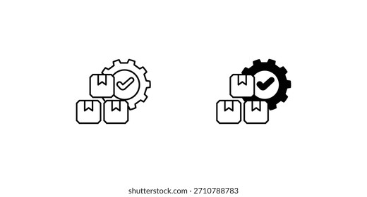 Ícone do conjunto padrão de qualidade com ilustração de estoque de vetor de fundo branco