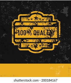 Quality symbol,grunge vector