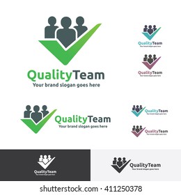Quality Team Logo With Check Symbol