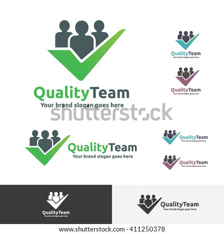 Quality Team Logo with check symbol