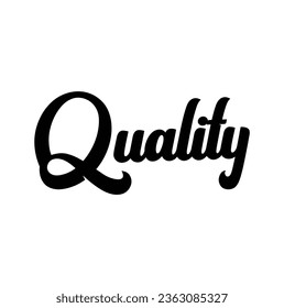 quality text on white background.