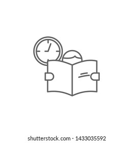Quality, time management icon. Element of time management icon. Thin line icon for website design and development, app development