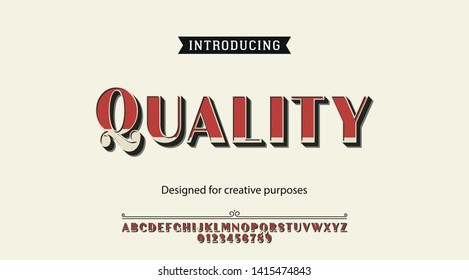 Quality typeface.For labels and different type designs