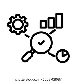 Quality vector icon, quality control, marketing, verified icon. isolated lineal vector icon