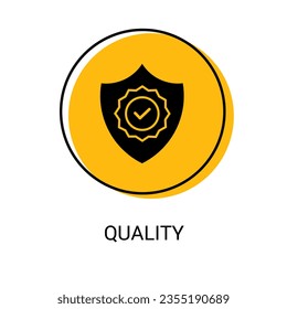 Vector de calidad. Icono de calidad en fondo blanco. Vector de material.