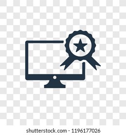 Quality vector icon isolated on transparent background, Quality transparency logo concept