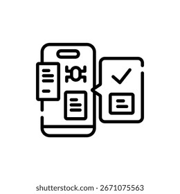 Ícone vetorial de qualidade do tubo de laboratório de teste, perfeito para temas de ciência, desenvolvimento e controle de qualidade