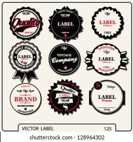 quality vector vintage label set.
